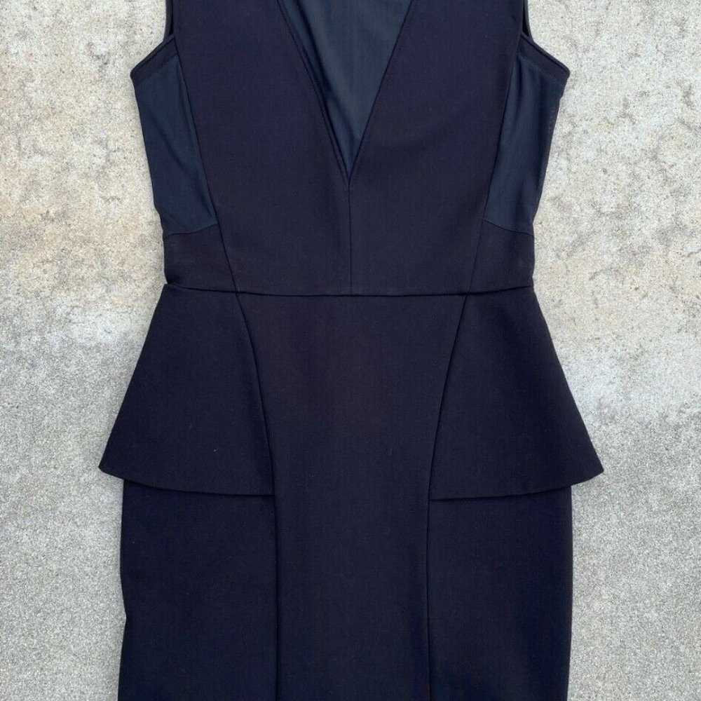 MAJE Designer Robe Structure Black Cocktail Dress​​​​​​​